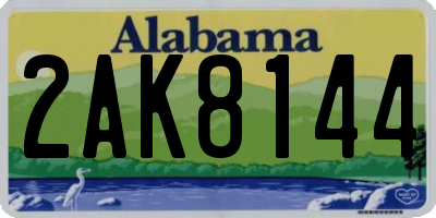 AL license plate 2AK8144