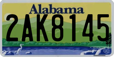 AL license plate 2AK8145