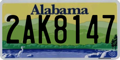 AL license plate 2AK8147