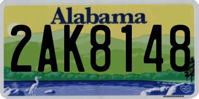 AL license plate 2AK8148