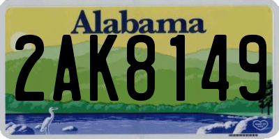 AL license plate 2AK8149