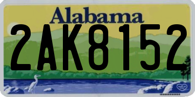 AL license plate 2AK8152