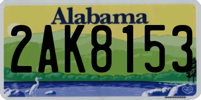 AL license plate 2AK8153