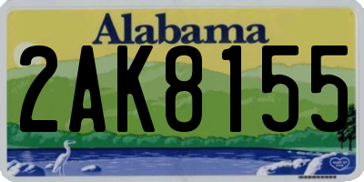 AL license plate 2AK8155
