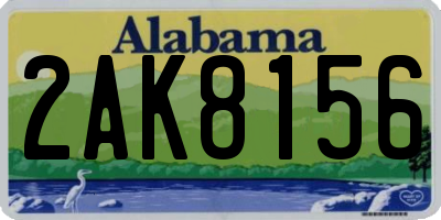 AL license plate 2AK8156