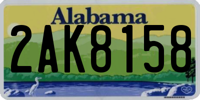 AL license plate 2AK8158