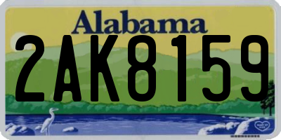 AL license plate 2AK8159