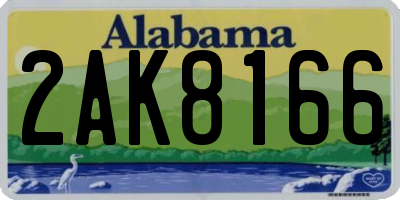 AL license plate 2AK8166