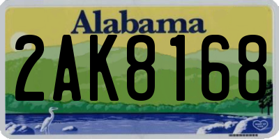 AL license plate 2AK8168