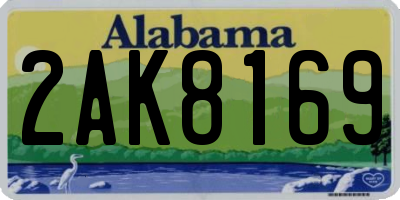 AL license plate 2AK8169