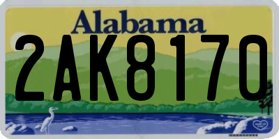 AL license plate 2AK8170