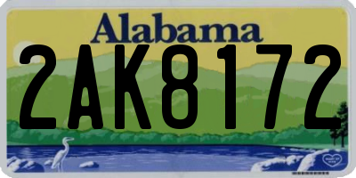 AL license plate 2AK8172
