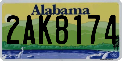 AL license plate 2AK8174