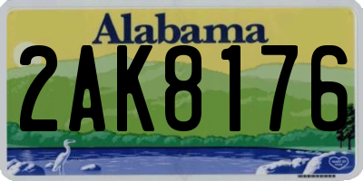 AL license plate 2AK8176