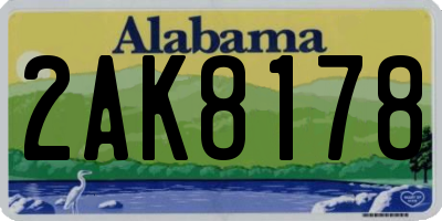 AL license plate 2AK8178