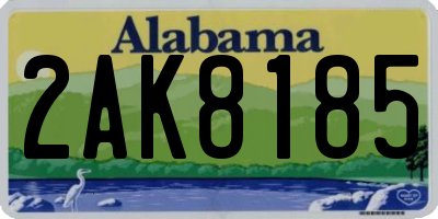 AL license plate 2AK8185