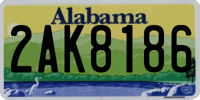 AL license plate 2AK8186