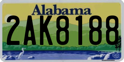 AL license plate 2AK8188