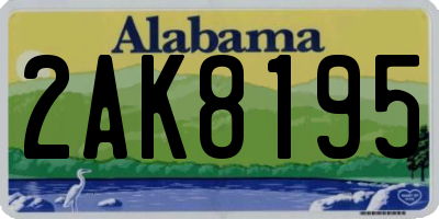 AL license plate 2AK8195