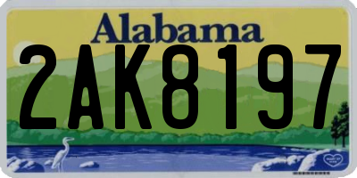 AL license plate 2AK8197