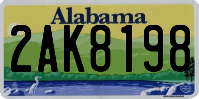 AL license plate 2AK8198