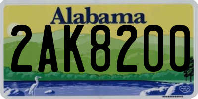 AL license plate 2AK8200