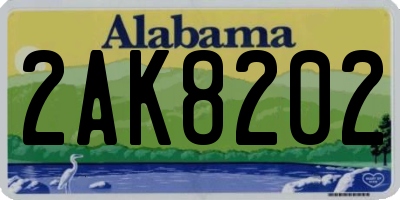 AL license plate 2AK8202