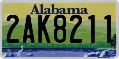 AL license plate 2AK8211