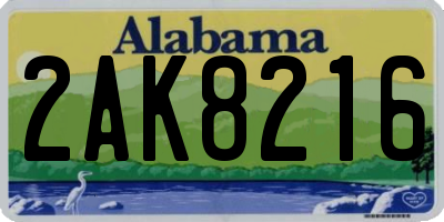 AL license plate 2AK8216