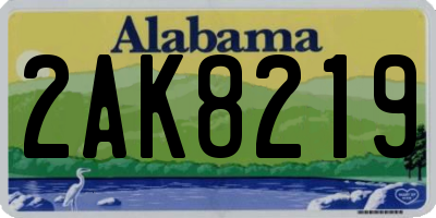 AL license plate 2AK8219