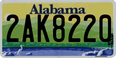 AL license plate 2AK8220