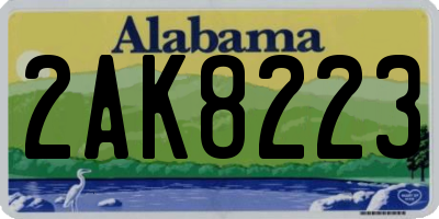 AL license plate 2AK8223