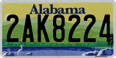 AL license plate 2AK8224