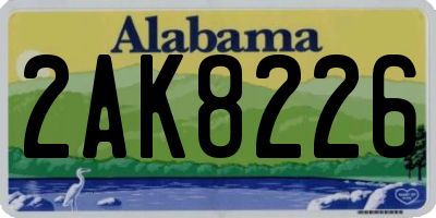 AL license plate 2AK8226
