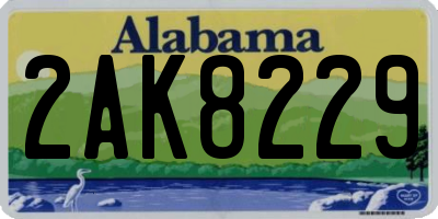 AL license plate 2AK8229