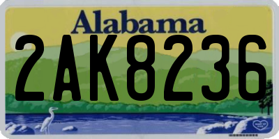 AL license plate 2AK8236