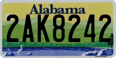 AL license plate 2AK8242