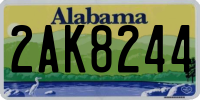 AL license plate 2AK8244