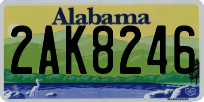 AL license plate 2AK8246