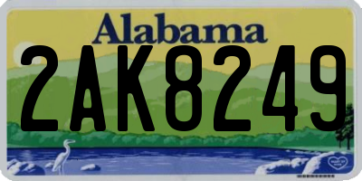 AL license plate 2AK8249
