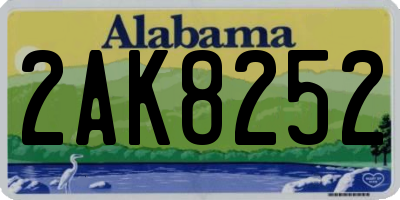 AL license plate 2AK8252