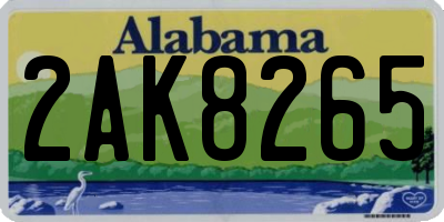 AL license plate 2AK8265