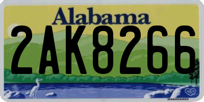AL license plate 2AK8266