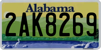 AL license plate 2AK8269