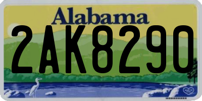 AL license plate 2AK8290