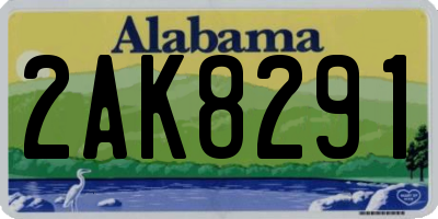 AL license plate 2AK8291
