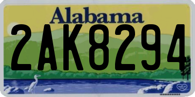 AL license plate 2AK8294