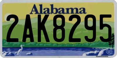 AL license plate 2AK8295
