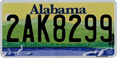 AL license plate 2AK8299