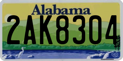 AL license plate 2AK8304